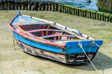 Fototapeta na wymiar fishing boat on a mooring