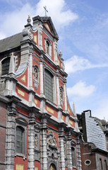 Fototapeta na wymiar Fassade of a Church in Liege Belgium