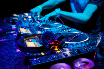 Dj playing the track