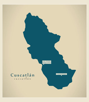 Modern Map - Cuscatlan SV