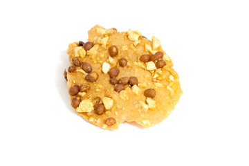 Thai Peanut Cracker On A White Background