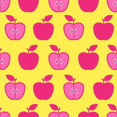 colorful seamless retro apple pattern
