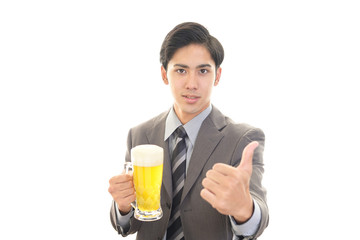 ガッツポーズのビジネスマン