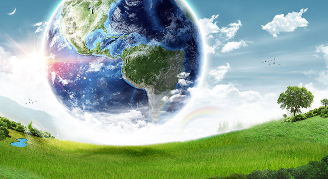 Ecology Earth concept - (Elements of this image furnished by NASA)