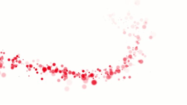 Rote Linie aus Punkten macht Looping