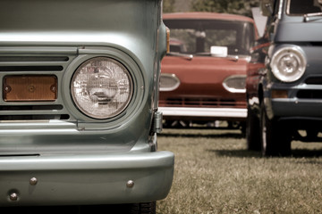 Fototapeta premium Classic mini vans and trucks