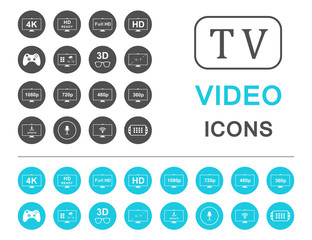 Set Icons and Badges TV and Video