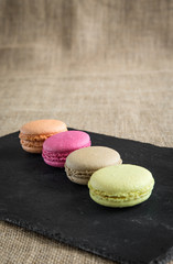 traditional french colorful macarons