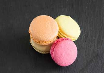 traditional french colorful macarons