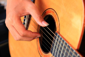 Fototapeta premium Playing the guitar