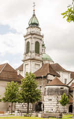 Solothurn, Altstadt, Baseltor, St. Ursenturm, Festung, Tor, historische Kathedrale, Schweiz