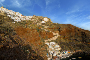 view from Amoudi Santorini