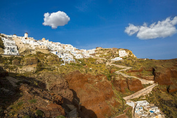 view from Amoudi Santorini