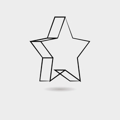 Obraz premium Star icon vector