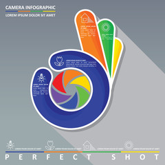Perfect shot infographic, vector