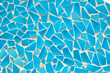 Background of blue mosaic - obrazy, fototapety, plakaty