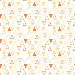 Orange and yellow triangle seamless pattern