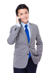 Young businessman talk to cellphone