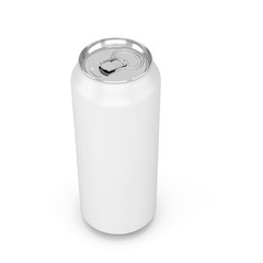 White aluminum can for cola