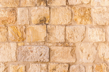 Old wall made of the Jerusalem stone