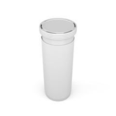 White plastic medical container