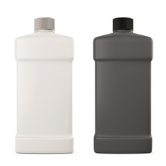 White and black bottle with detergent