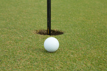 widely golf  course in very nice day in summer