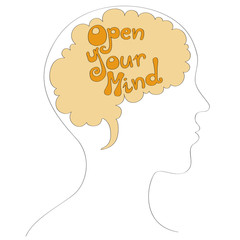 Open you mind vector illustration
