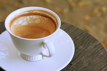 Vintage drinking coffee