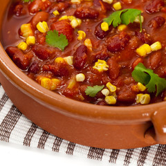 Vegetable Soup Chili. Selective focus.