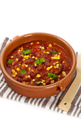 Vegetable Soup Chili. Selective focus.