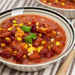 Vegetable Soup Chili. Selective focus.