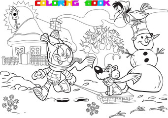  child on winter vacation