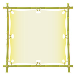 Old bamboo banner frame.