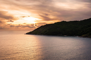 Naklejka na ściany i meble Island with the morning light, Phuket view point, Thailand