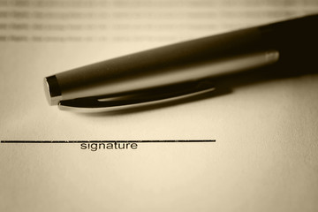 pen signature contract