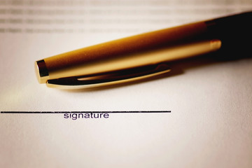 pen signature contract