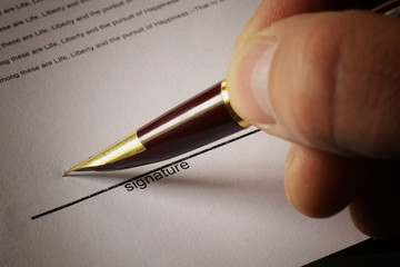 pen signature contract