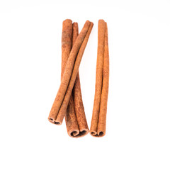 cinnamon stick on white background