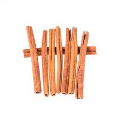 cinnamon stick on white background
