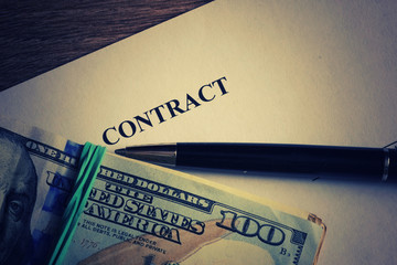 signature of the contract money