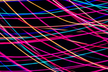 Modern art. Long exposure neon lights texture
