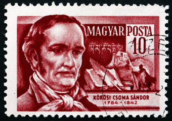 Postage stamp Hungary 1954 Csoma Sandor Korosi, Hungarian Philol