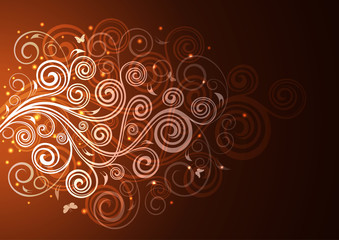 Vintage vector floral illustration