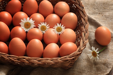 eggs burlap rustic style