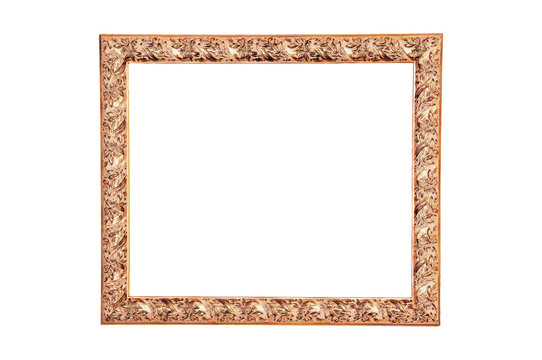 Modern wood frame painted gold