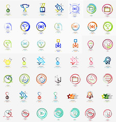 Large corporate company logo collection. Universal icon set for