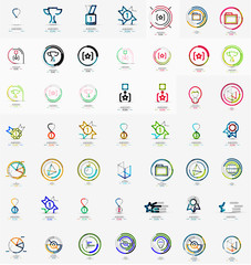 Large corporate company logo collection. Universal icon set for
