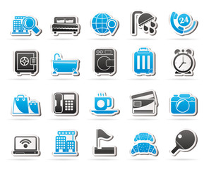 Hotel and motel services icons 1- vector icon set