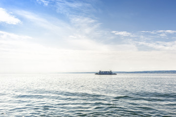 Car ferry on the lake Constance (Bodensee).